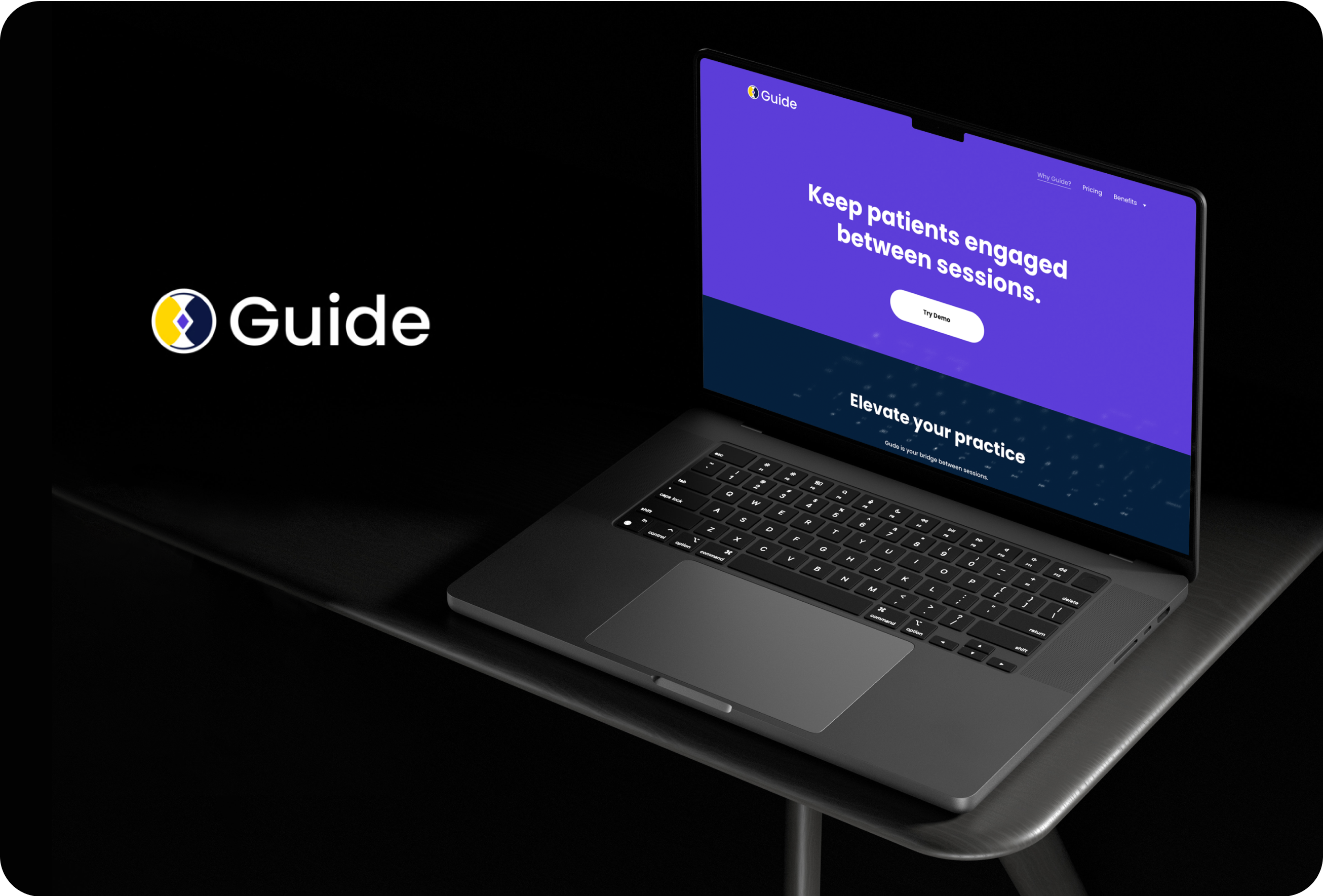 Guide App on Laptop