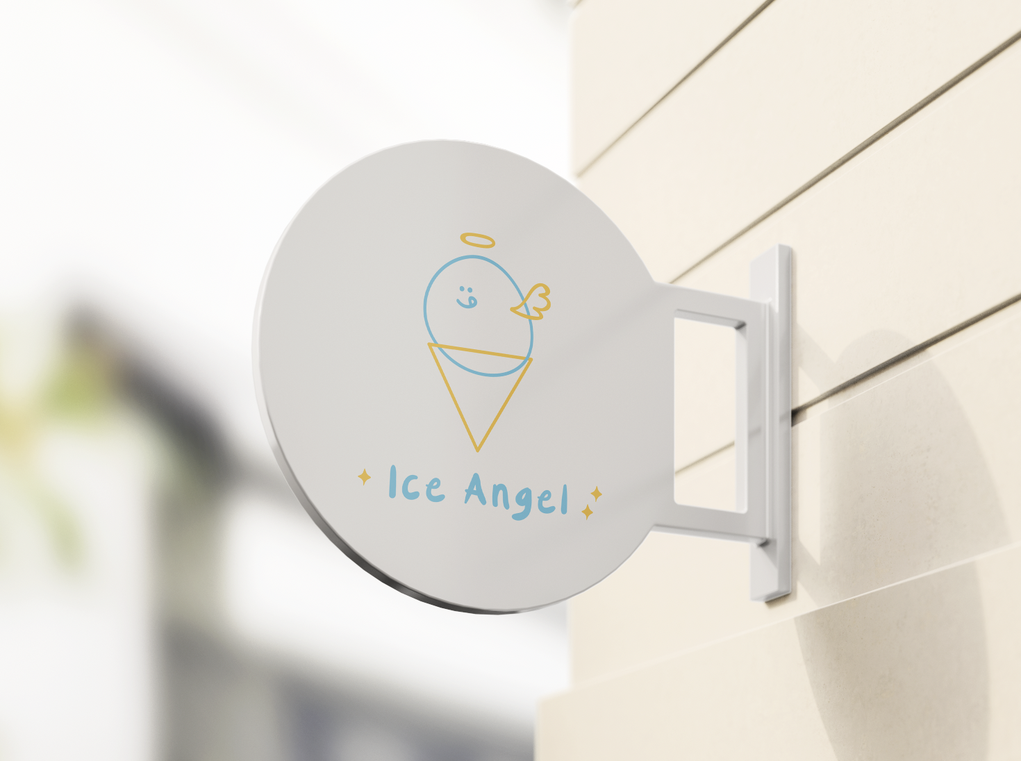 Ice Angel Shop Sign Design